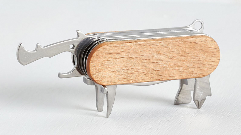 Illustration for article titled This Folding Multitool Has a Zoo Full of Adorable Animals Hidden Inside